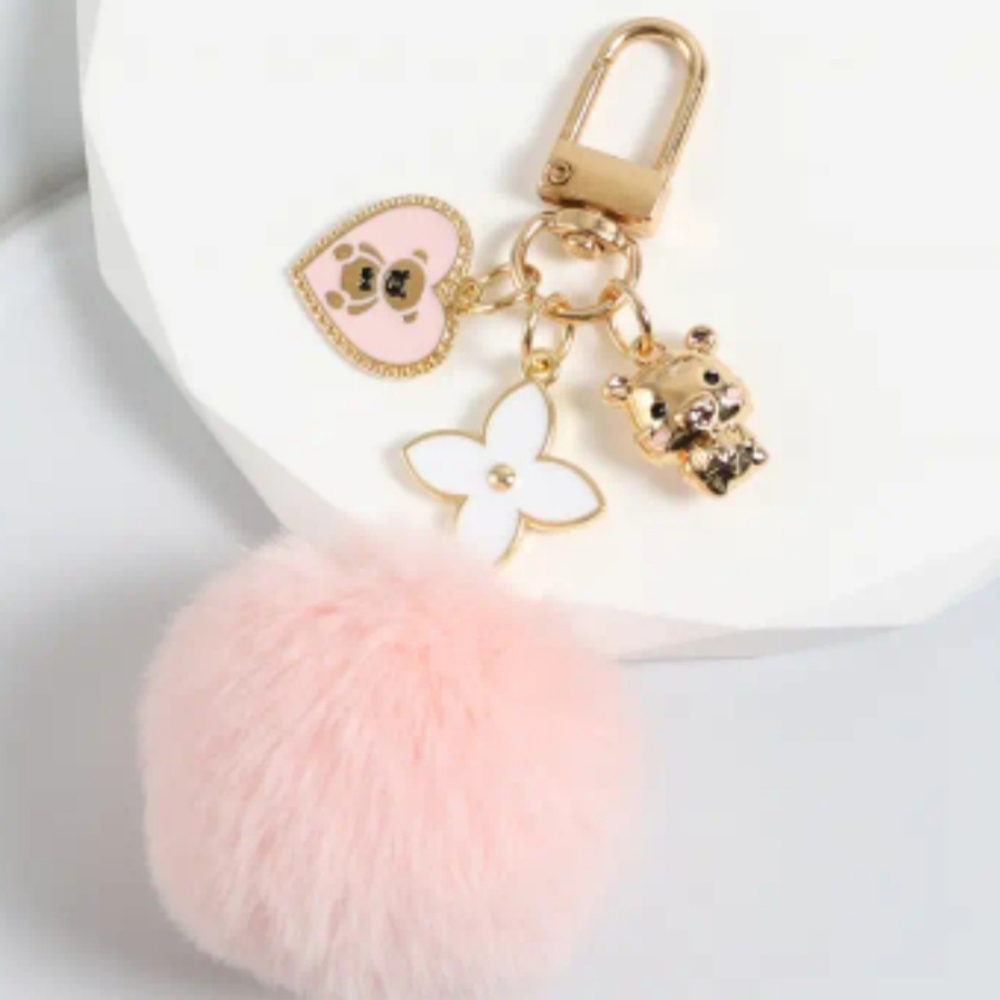 3/$20 New Pom Bag Charm/Keyring - Picture 5 of 6